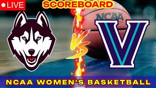 UCONN vs VILLANOVA  NCAA WOMENS BASKETBALL  LIVE SCOREBOARD [upl. by Releyks]