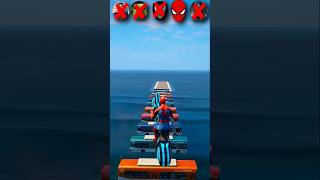 😍🤣Which superhero bike jump better l hulk spiderman superman batman gta5 [upl. by Ydnic962]