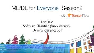 TensorFlow Lab062 Softmax Classifier Animal Classification [upl. by Marler]