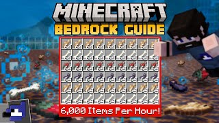 SUPER FAST 120 AFK Fish Farm drops 6k Items Per Hour  Minecraft Bedrock Guide 120 [upl. by Enyawed]