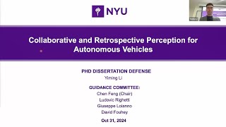 PhD Defense Yiming Li Collaborative and Retrospective Perception for Autonomous Vehicles [upl. by Atikal]