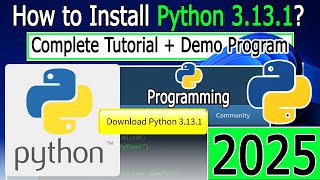 How to Install Python 3131 on Windows 11  2025 Update  Demo Python Program [upl. by Reilamag381]