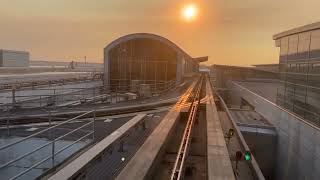 Subway Videos IAH Skyway Terminal C  Terminal DE morning [upl. by Wandy]