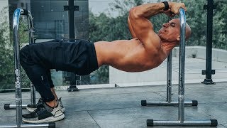 Full Body HOME WORKOUT with Parallettes  Frank Medrano [upl. by Ahsiryt]