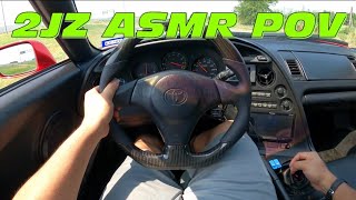 Pure 2JZ Turbo ASMR Sounds MK4 Supra POV [upl. by Kei]