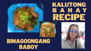 How to Cook Binagoongang Baboy  Kalutong Bahay Recipe [upl. by Fritze830]