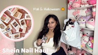 Shein Nail Haul 💖🍂🎃 fallvibes halloween sheinhaul [upl. by Nura]