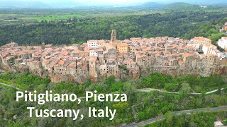 4K Drone Relaxation Film Pitigliano amp Pienza Italian towns where the Middle Ages come alive [upl. by Alema65]