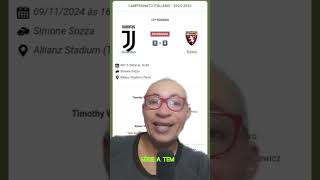 CAMPEONATO ITALIANO  20242025  RODADA 12°  JUVENTUS 2 X 0 TORINO [upl. by Silado]