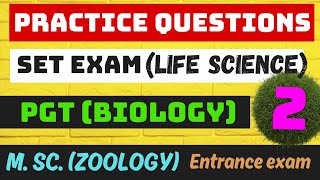 Practice Questions l SET Exam Life Sciences l PGT Biology l M Sc Zoology l Bio Pathshala [upl. by Delorenzo557]