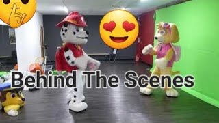 Enjoy this behind the scenes Paw Patrol Mascots Freestyle Dance Marshal and Sky [upl. by Noicpesnoc]