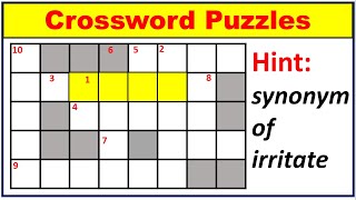 Crossword Puzzles  English Puzzle Questions Crossword RiddlesTricky RiddlesHow smart are you [upl. by Inele]