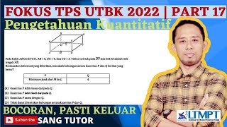 BOCORAN SOAL TPS SAINTEK amp SOSHUM  UTBK SBMPTN 2022 Pengetahuan Kuantitatif Part 17 [upl. by Aroon]