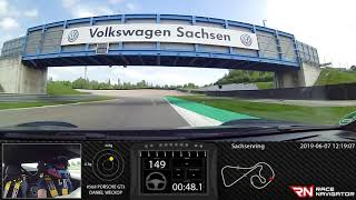 RN 1 Onboard video Sachsenring PORSCHE GT3 0137432 [upl. by Nolyaw]