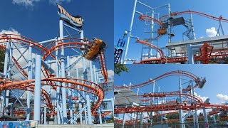 Trombi Finlands Only Flying Coaster On Ride POV 2023 Särkänniemi [upl. by Assirek290]