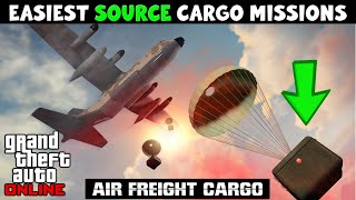 EASIEST SOLO AIR FREIGHT CARGO SOURCE MISSIONS  GTA ONLINE HELP GUIDE [upl. by Satsok]