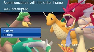 Harvest Dragon Dance Tropius Makes Opponent Rage Quit Pokemon BDSP OU WiFi Battle [upl. by Norma]