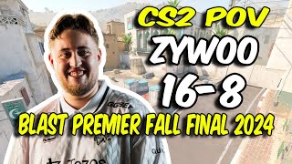 CS2 POV  Vitality ZywOo 168 vs Astralis Dust2  BLAST Premier Fall Final 2024 [upl. by Aisyla]