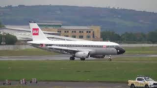 British Airways Retro BEA Livery Airbus A319 GEUPJ at George Best Belfast City Airport 17624 [upl. by Jariv343]