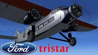 Ford Trimotor Freeware Model  FSX Gameplay HD [upl. by Wakefield]