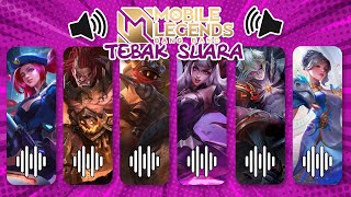 TEKATEKI TEBAK KARAKTER HERO MOBILE LEGENDS DARI SUARANYA BALMOND MIYA ALUCARD ZILONG [upl. by Dnumde]