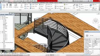 LESSON 15d Spiral Stair by Component [upl. by Aubrey]