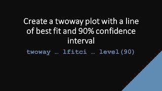 SDAS Stata TechTok  twoway lfitci with 90 confidence interval [upl. by Lull]