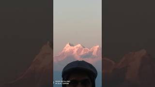 ShortsTrishul peak Himalayaspeaktrishultrishooltrishulayoutube shortsunset [upl. by Runkel]