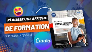 Comment créer une affiche FACILEMENT et RAPIDEMMENT sur CANVA Gratuit [upl. by Eelamme117]