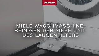 Miele Waschmaschine Reinigen der Siebe und des Laugenfilters [upl. by Aluor717]