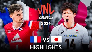 🇯🇵 JAPAN vs FRANCE 🇫🇷  Highlights  Mens VNL 2024 [upl. by O'Conner]