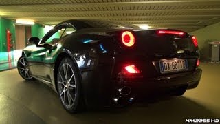 Revving a Ferrari California in Close Parking Garage [upl. by Notnroht]