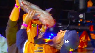 Catfish Beer Chug During Intermission  Predators vs Canucks  2024 NHL Playoffs Highlights [upl. by Bruning]