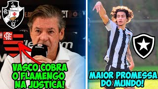 VASCO COBRA DIVIDA MILIONARIA DO FLAMENGO NA JUSTIÇA MATHEUS NASCIMENTO ENTRE AS MAIORES PROMESSAS [upl. by Ahtenak213]