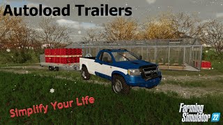 How To Use Autoload Trailers for Pallets and Bales in Farming Simulator 22 [upl. by Birmingham]