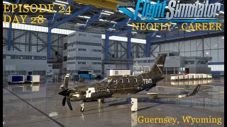 MSFS NeoFly Career Mode Update  Episode 24  Day 28  Converse County Airport  NIGHT FLIGHT [upl. by Esyla347]