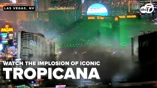 SEE IT The implosion of the iconic Tropicana on the Las Vegas strip [upl. by Suivatco]