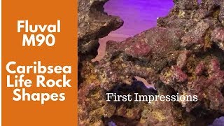 Fluval M90  Caribsea Life Rock Shapes  first impressions [upl. by Fabrianna]