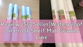 Review SG SellerWaterproof Oil Proof Shelf Mat Drawer Liner Cabinet Non Slip Table Adhesive For K [upl. by Adla]