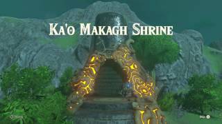 Zelda Breath of the Wild  Kao Makagh Shrine  Lake Tower Region [upl. by Fermin50]