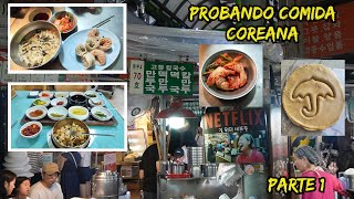 PROBANDO COMIDA KOREANA PARTE 1 🍜🍲 [upl. by Novaat]