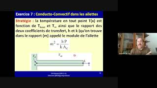 شرح بالدارجة Exercice 7 Problème ConductoConvectif dans les ailettes fins الجزء الأول تمرين رقم 7 [upl. by Veronika]