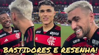 BASTIDORES E RESENHA DOS JOGADORES DO FLAMENGO PÓS JOGO FLAMENGO 4X0 BOA VISTA [upl. by Adella]