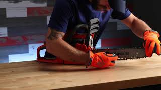 How to Tighten the Chain on a Chainsaw  Husqvarna [upl. by Aztinad]