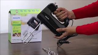 Philips Hand Mixer HR370510 300Watt Hand Mixer Black Unboxing and Review  Best Hand Mixer [upl. by Aryn60]