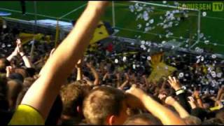 Borussia Dortmund  FC Schalke 04 Mannschaftsaufstellung mit Nobby Dickel BVB Full HD [upl. by Rammaj]