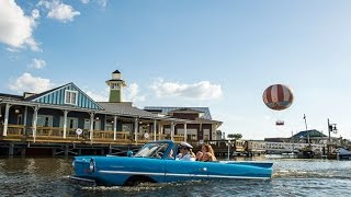 Amphicar On Ride  Dream Boat  Disney Springs Transforming Car Experience  Car or Boat [upl. by Schreibman426]