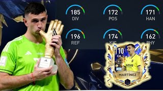 IS HE THE BEST GK🔥110 OVER EMI MARTINEZ FULL GAMEPLAY AND REVIEWBEST GOALKEEPER IN FIFA MOBILE [upl. by Ecirted162]