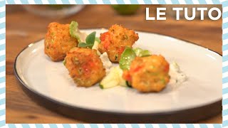 Le tuto  Accras de légumes sauce yaourt et citron vert 🍋  Max amp Fanny [upl. by Meadow873]