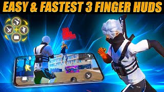 Best 3 Finger Custom Hud ⚡🔥 3 Finger Custom Hud Free Fire 3 Finger Super Movement Custom Hud [upl. by Adnilema]